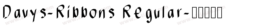 Davys-Ribbons Regular字体转换